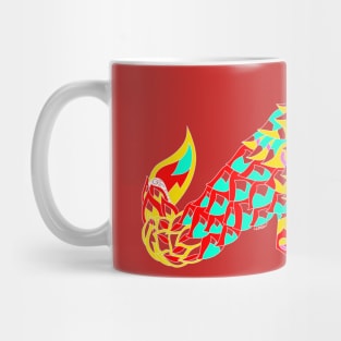 anteater pangolin rainbow ecopop in red lights Mug